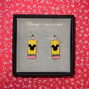 Mickey pencil earrings